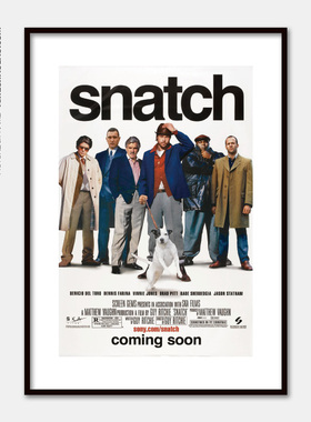 国外经典喜剧犯罪电影海报偷拐抢骗Snatch私人影吧走廊有框装饰画