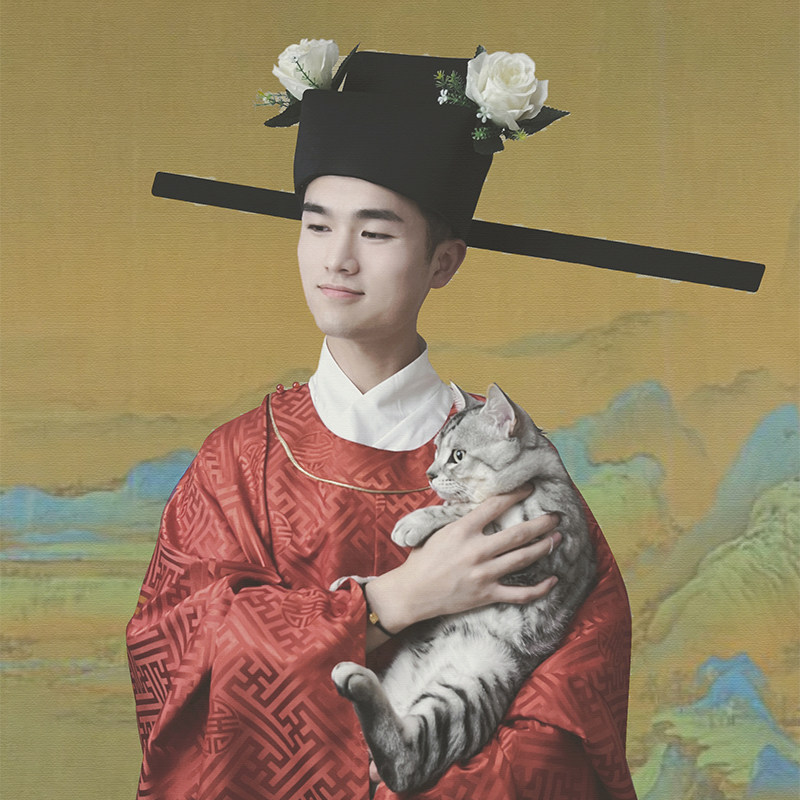 汉服男士帽子首服宋制婚帽孔府展脚幞头配宋圆领交领袍配公服宋代