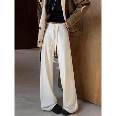 AUMS孕妇糯米阔腿裤百搭显瘦