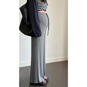 春夏薄款 孕妇针织阔腿裤 外穿不勒肚子垂感拖地长裤 2026新款 子春装