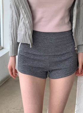 孕妇针织短裤子不勒肚子春秋季薄款外穿2025新款弹力瑜伽打底裤夏
