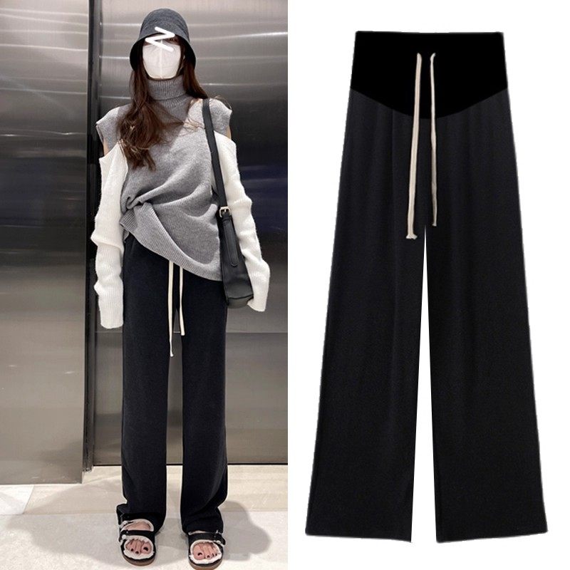 软糯孕妇德绒阔腿裤秋冬季加绒2025新款外穿黑灰色垂感直筒拖地裤,孕妇装/孕产妇用品/营养,孕妇休闲裤,淘宝优惠券,粉丝福利购,淘宝优惠卷