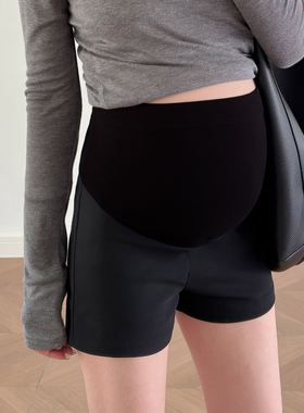孕妇短裤子春秋季薄款2025新款外穿不勒肚子小个子瑜伽打底裤春夏