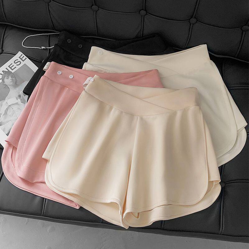 孕妇短裤春夏薄款外穿2026新款三分低腰阔腿裤纯色休闲运动打底裤