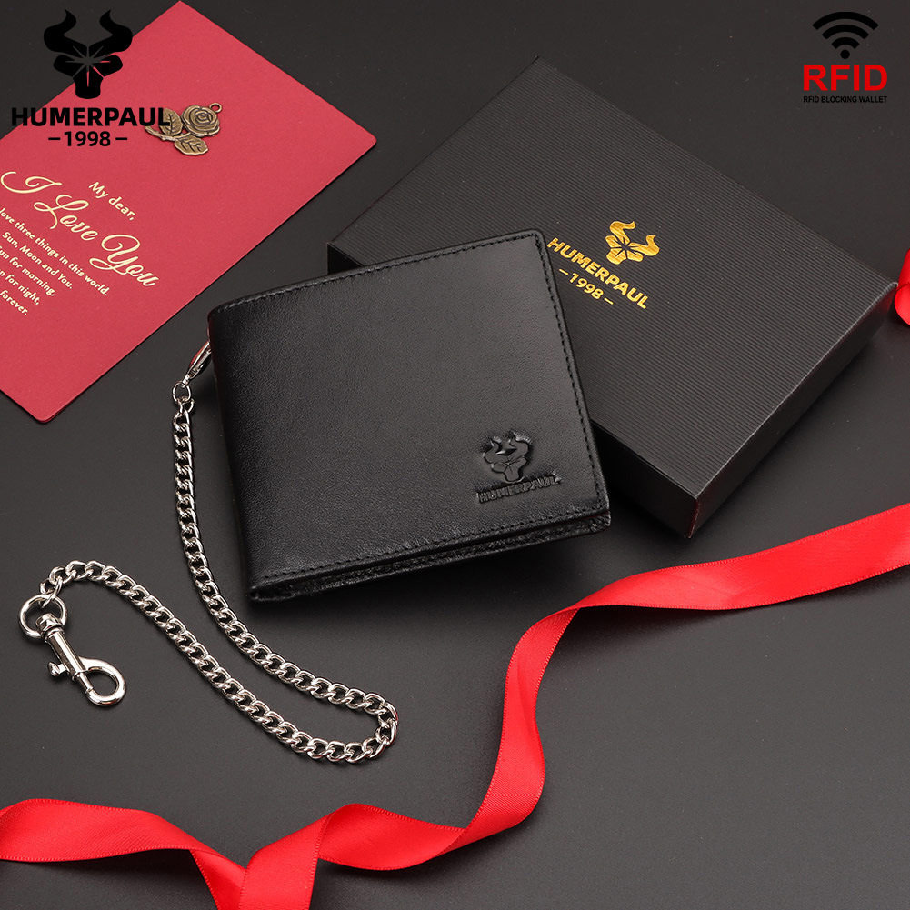 悍马保罗外贸高档礼品头层牛皮卡包金属链条简约短款真皮男士钱包,模玩/动漫/周边/娃圈三坑/桌游,动漫背包/钱包/箱包,淘宝优惠券,粉丝福利购,淘宝优惠卷