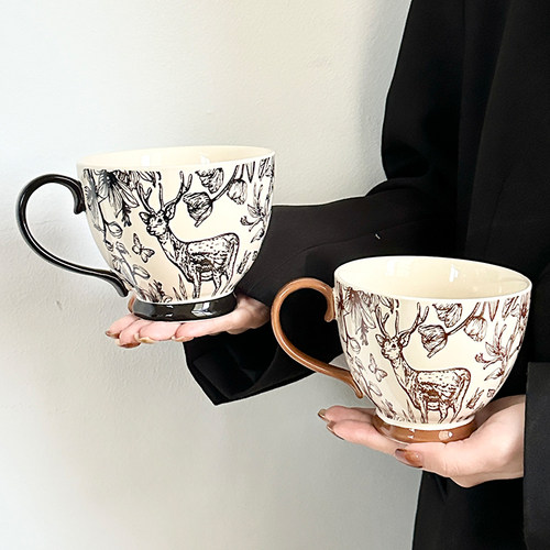 北欧ins陶瓷大容量马克杯早餐杯