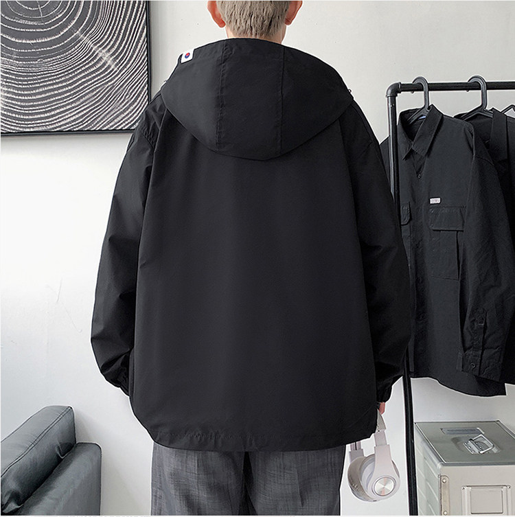冲锋衣外套男款春秋工装夹克休闲春装潮流潮牌衣服-JK068-P58黑,男装夹克,星座307-3(原516-1)