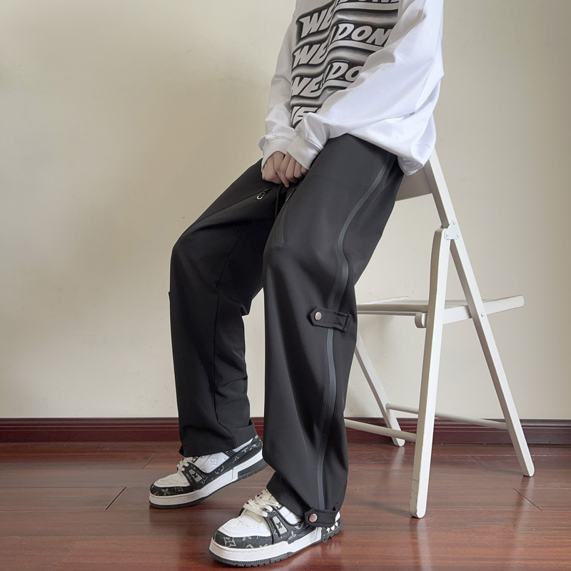 冲锋裤男春季美式vibe工装裤子户外登山伞兵裤运动裤-K683-P50黑,男装休闲裤,星座307-3(原516-1)