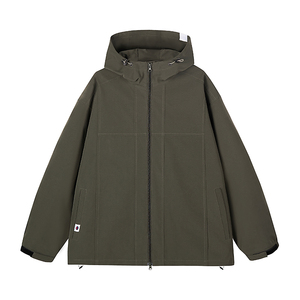 冲锋衣外套男款春秋工装夹克休闲春装潮流潮牌衣服-JK068-P58军绿图片