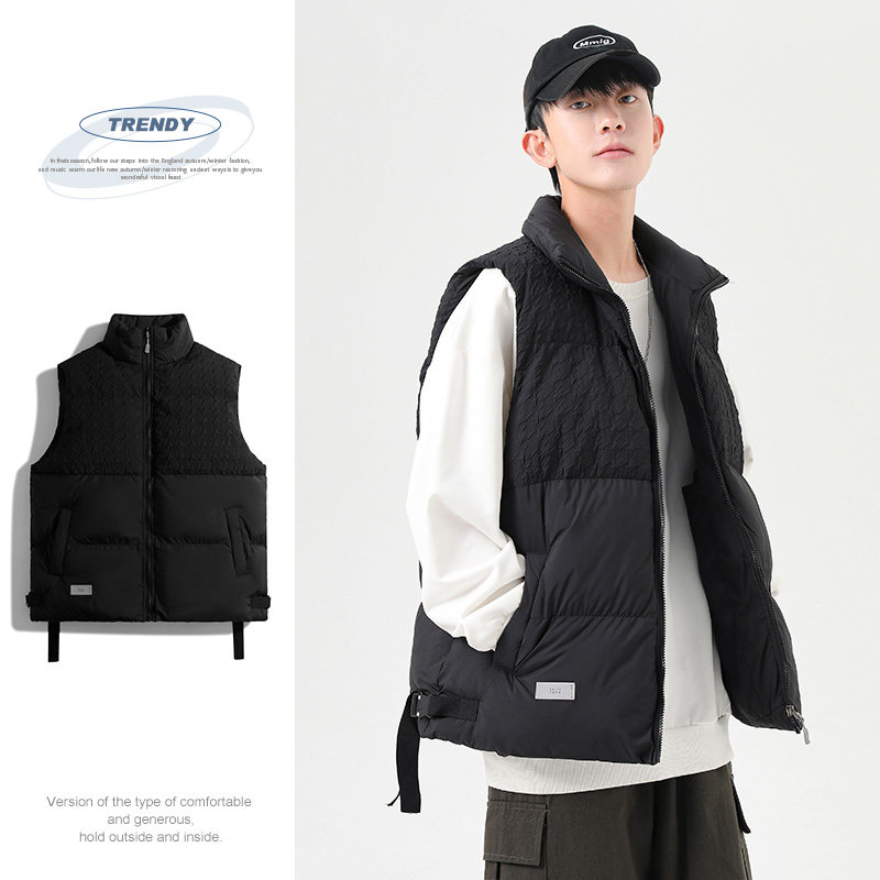 日系cityboy工装羽绒棉马甲冬季新款坎肩棉服休闲棉背心-8515-P70图片