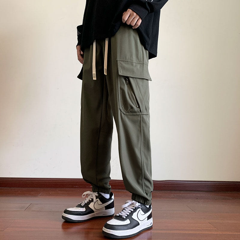 美式复古工装裤子男秋季2024新款机能户外大码休闲裤-9911-P50黑,男装休闲裤,星座307-3(原516-1)
