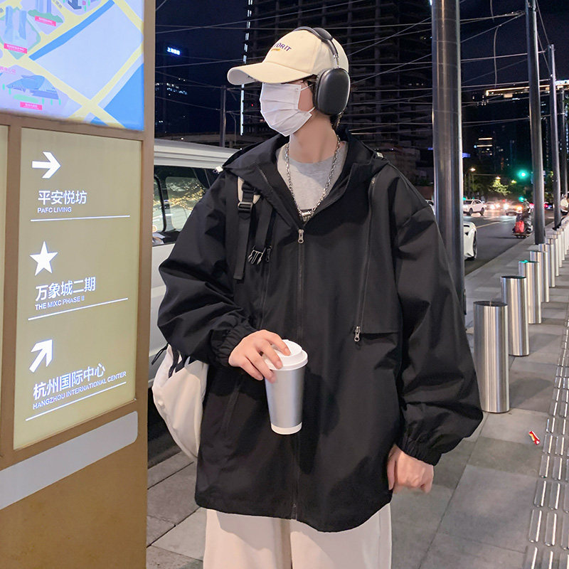 冲锋衣外套男春秋季2024新款潮牌美式机能工装夹克潮-JK01-P68灰,男装夹克,星座307-3(原516-1)