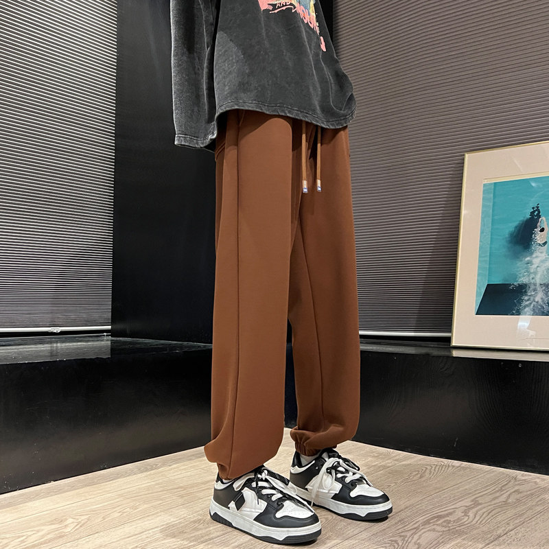 工装休闲裤子男款宽松束脚裤阔腿百搭运动长裤男潮-K667-P40咖啡,男装休闲裤,星座307-3(原516-1)