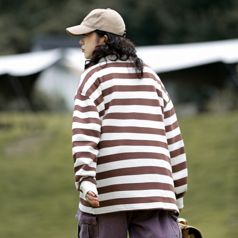 情侣款秋季2024新款潮牌ins宽松口袋打底衫上衣服潮-2383-咖啡P55,男装卫衣,星座307-3(原516-1)