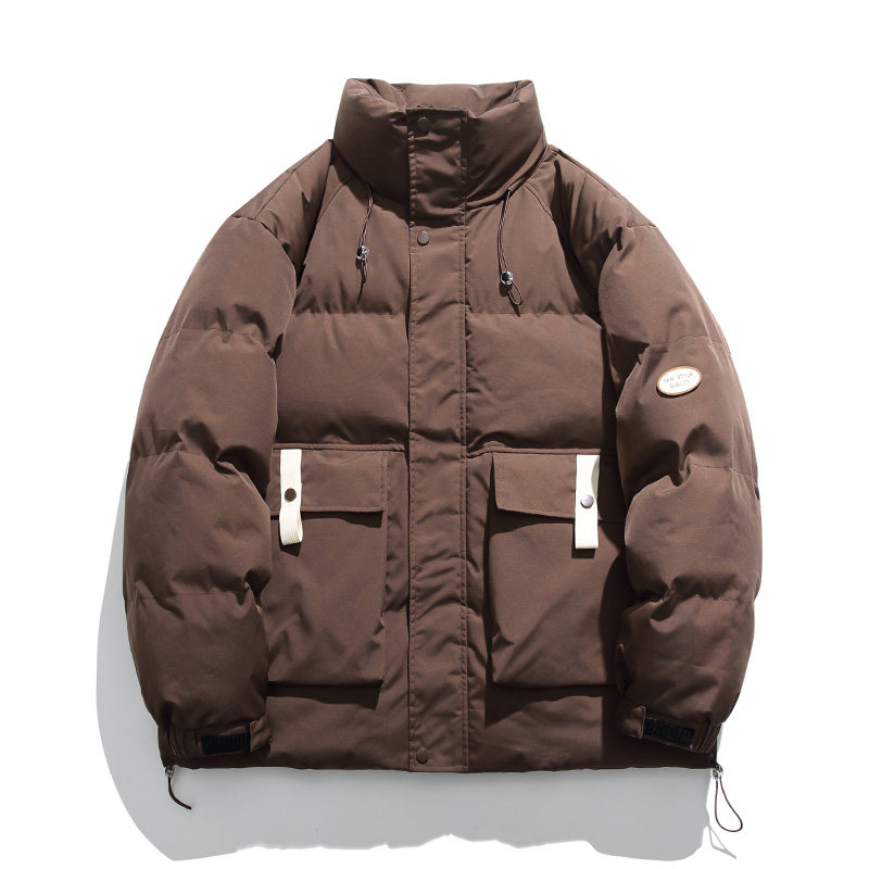 冬季立领棉服男宽松ins工装夹克冬季加厚保暖外套潮-M881-P95咖啡,男装棉衣,星座307-3(原516-1)