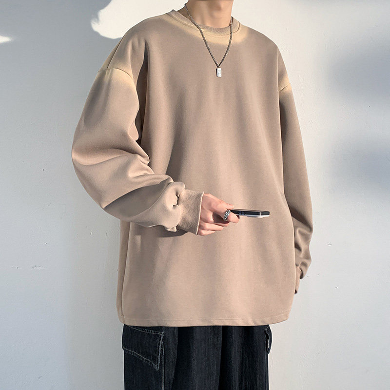 港风水洗卫衣男女宽松oversize小众高街ins上衣潮-WY6603-P60黑,男装卫衣,星座307-3(原516-1)