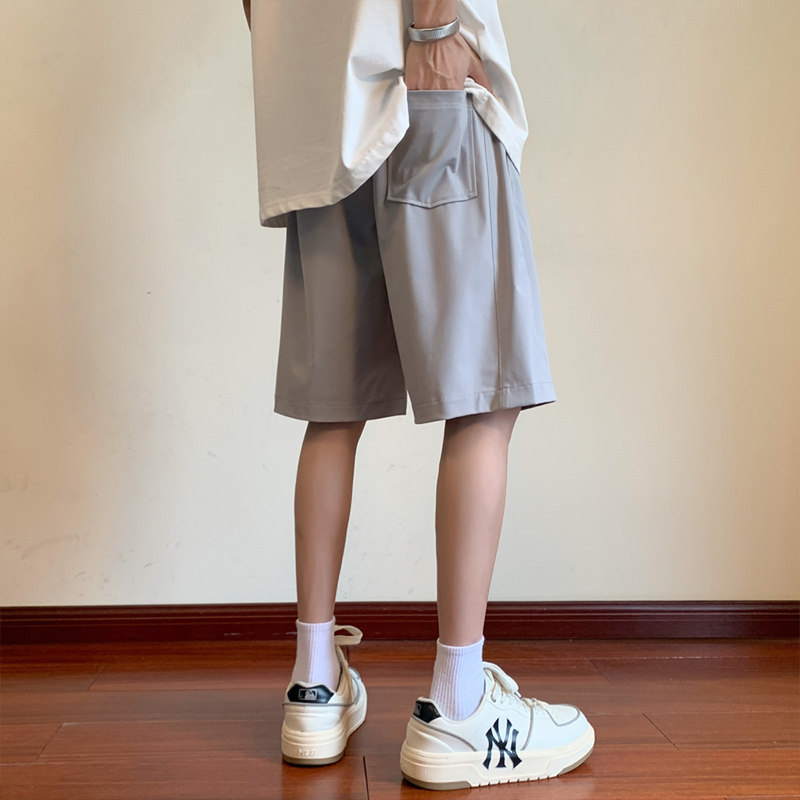 夏季ins钢印篮球短裤男宽松美式休闲运动五分裤男潮-DK710-P40黑,男装休闲裤,星座307-3(原516-1)