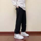 裤子男宽松休闲裤2024秋季港风束脚裤华夫格男士长裤-K280-P35灰，男装休闲裤，星座307-3(原516-1)
