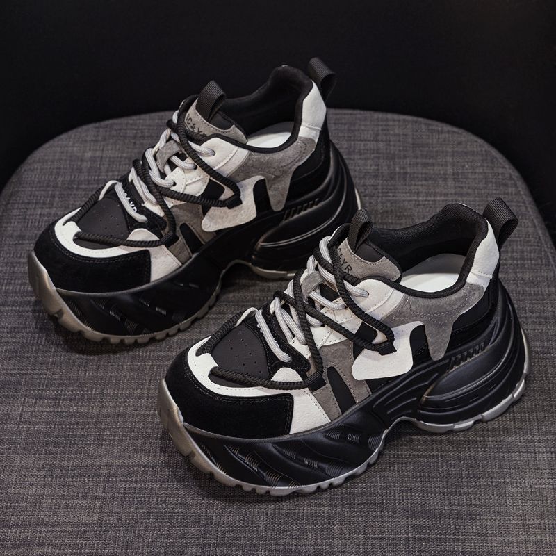 内增高厚底老爹鞋女2025新款春秋季显瘦百搭爆款阿甘鞋休闲运动鞋