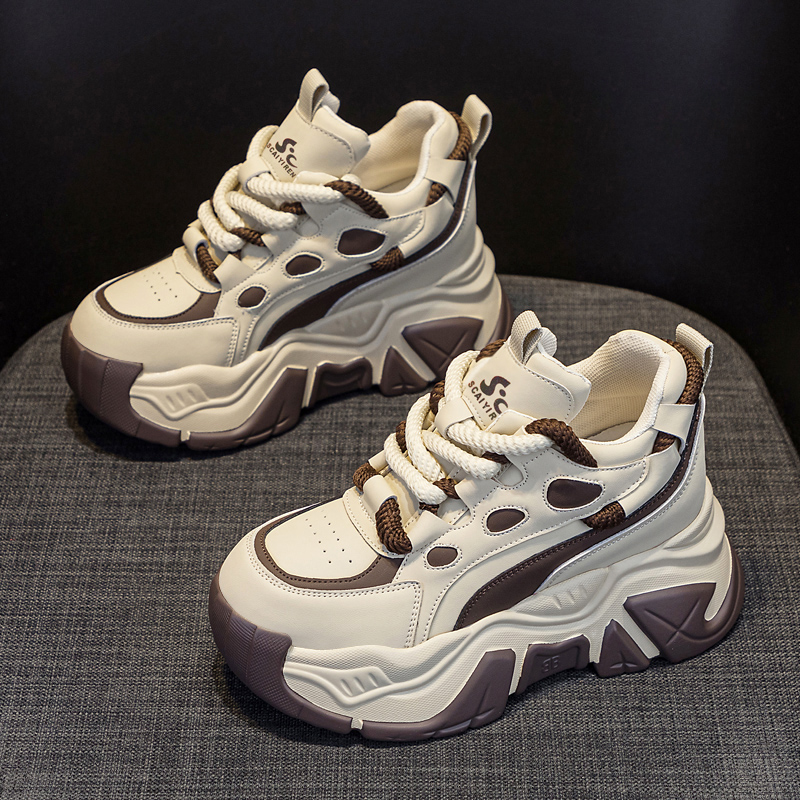 内增高厚底老爹鞋女2025新款爆款