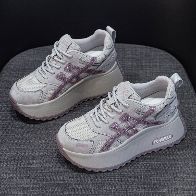 厚底内增高老爹鞋女2025新款秋季