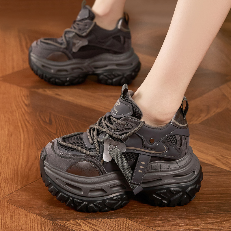 内增高厚底小个子老爹鞋女