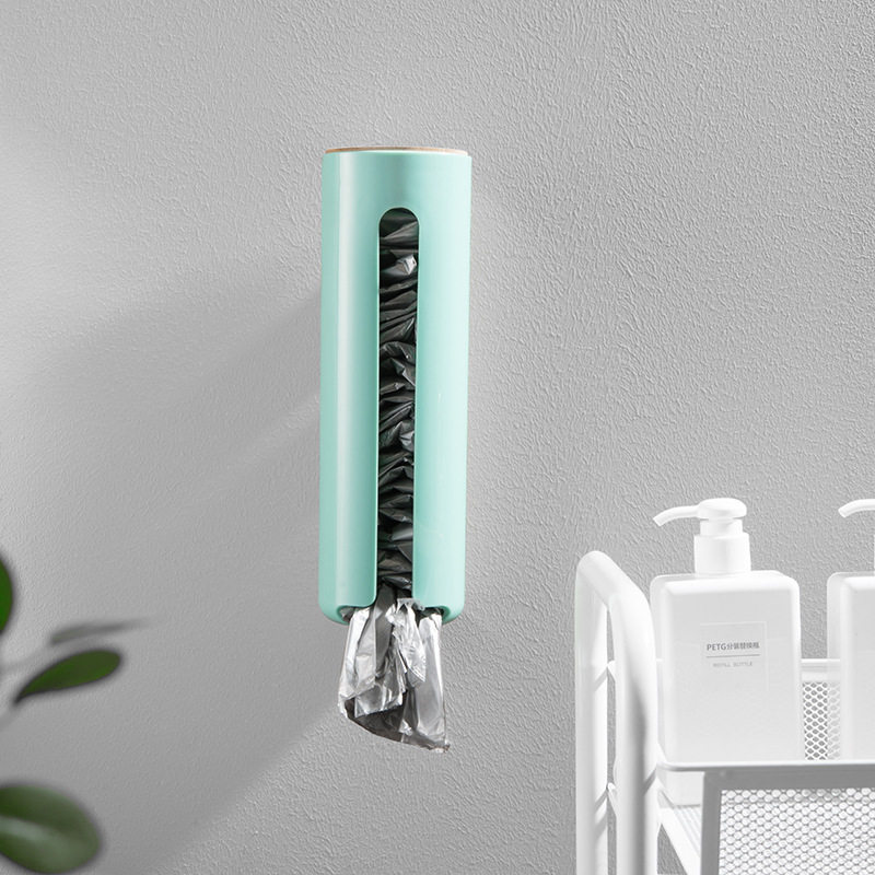 无痕吸盘垃圾袋收纳盒 家用厨房卫生间塑料袋北欧风鞋套收纳盒