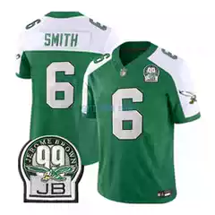 Fully Embroidered Philadelphia Eagles Philadelphia Eagles No. 6 Smith Football Jersey for Men and Women