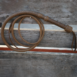 牛鞭Bullwhips牛皮健身武术防身表演响鞭12股全编织牛皮挥鞭鞭打