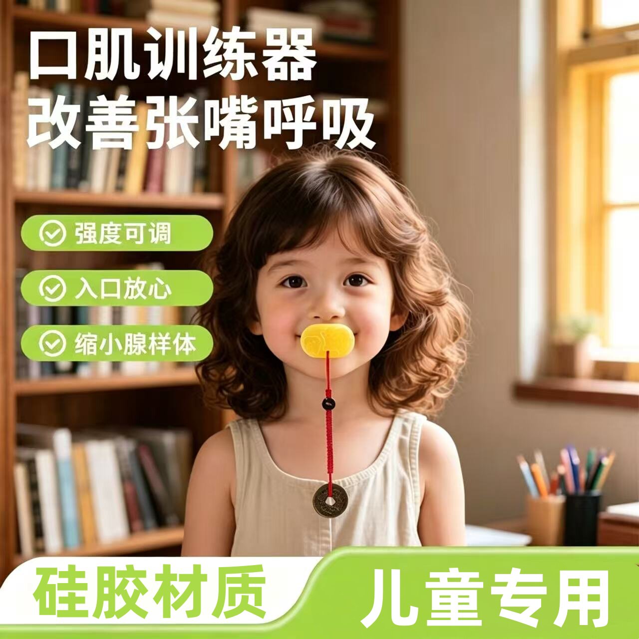 儿童口肌唇肌训练器凸嘴纠正器矫正张嘴睡觉腺样体口呼吸儿童专用