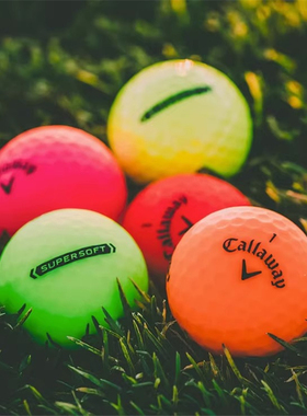 Callaway Supersoft卡拉威超软三轨道瞄准球石墨烯高尔夫球彩色球