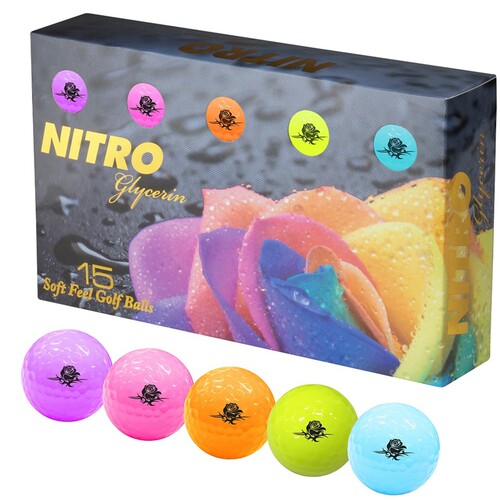 Nitro Glycerin Golf 玫瑰花限量款女士高尔夫球半透明远距离15个