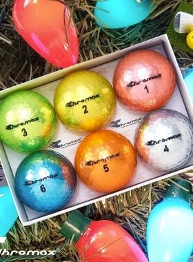 Chromax Metallic M5 瞄准线镭射彩色反光金银色多层小众高尔夫球