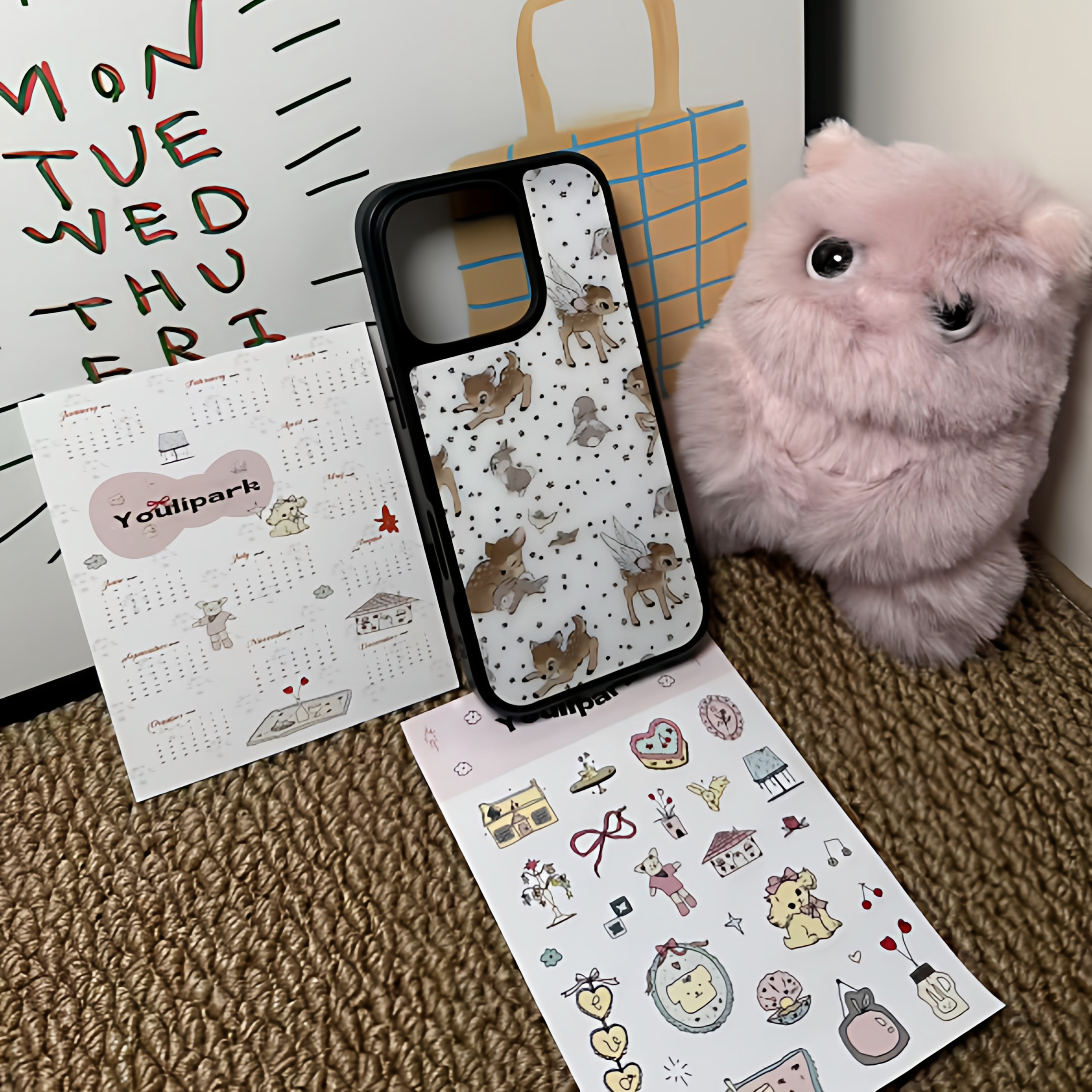BP可爱小鹿手机壳DEER适用苹果iPhone17/16/15/14/13/12/Pro/Max碳纤硬壳全包保护套防摔磁吸卡通可爱