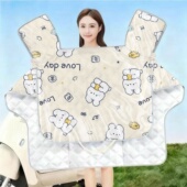 钢化膜挡风被防晒防水防走光遮阳摩托车电瓶车薄款 通用电动车 三季