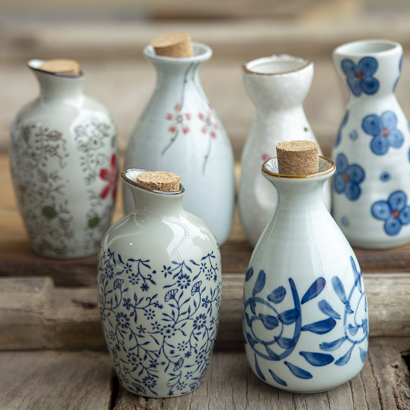 釉下彩酒杯和风四季陶瓷酒具