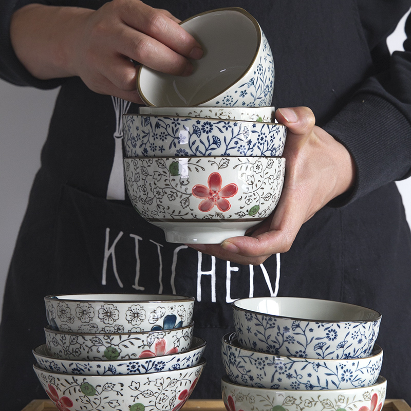 创意饭碗和风四季陶瓷日式