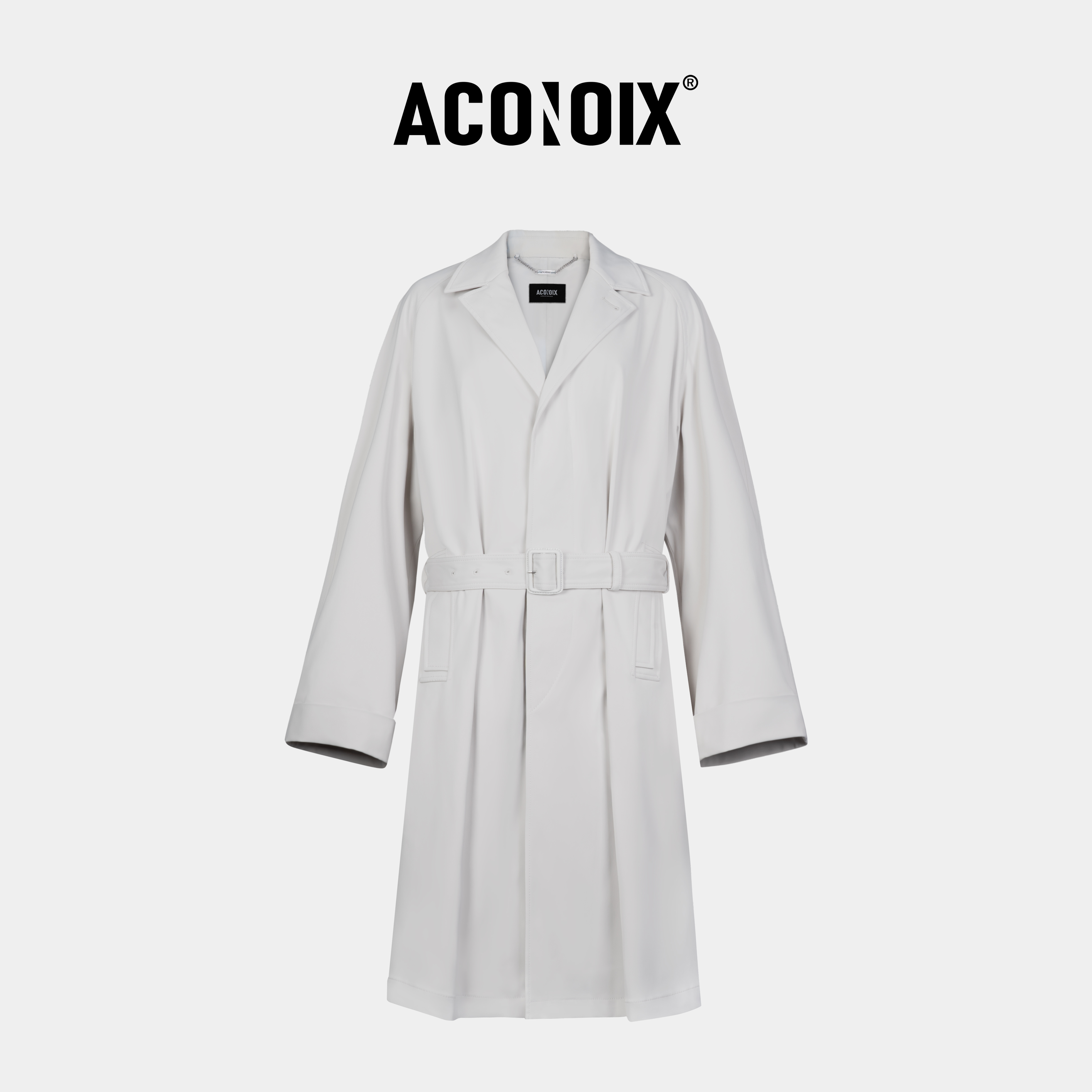 ACONOIX灰色长风衣秋冬