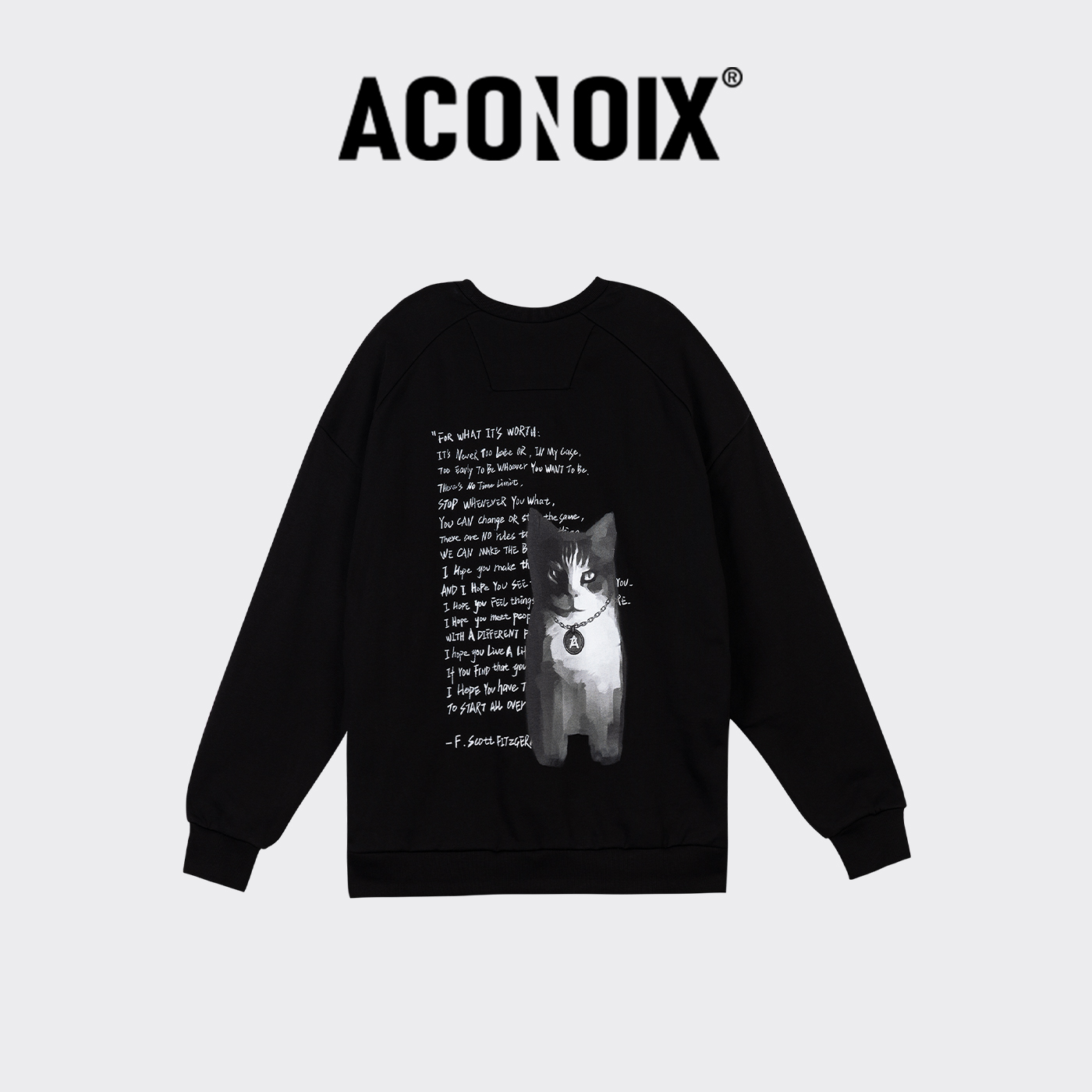 休闲ACONOIX潮流圆领卫衣