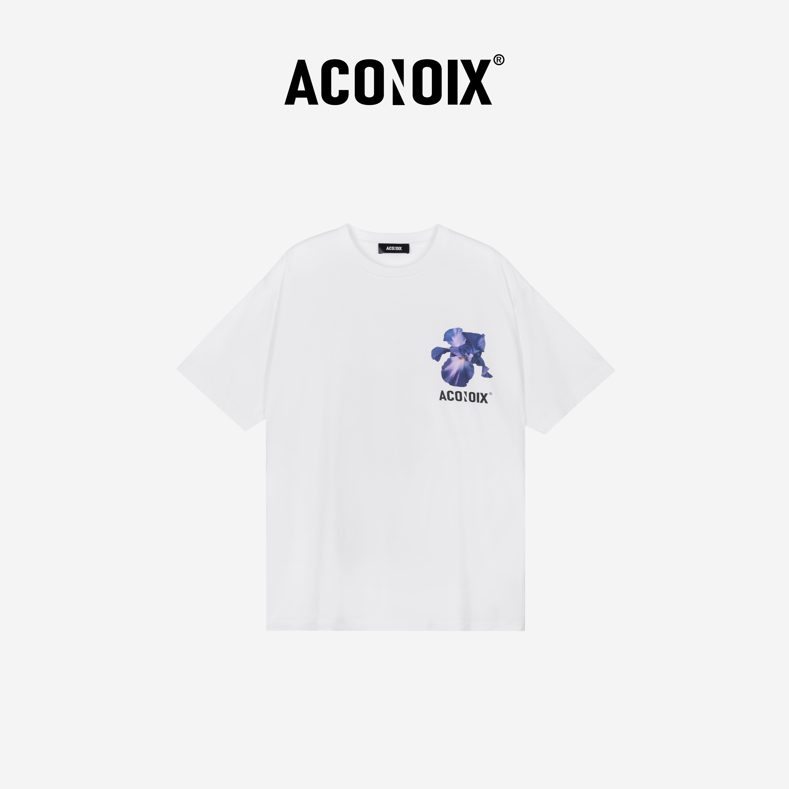 ACONOIX短袖潮流白色紫鸢T恤