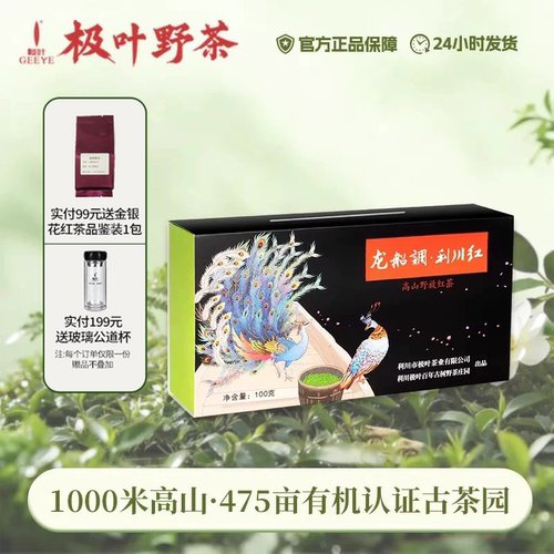 极叶有机红茶利川红宜红小种工夫湖北恩施高山古树野放茶100g
