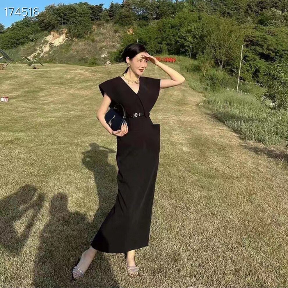 JW爆款高品质醋酸简约大气有范图片色女神气质连衣裙