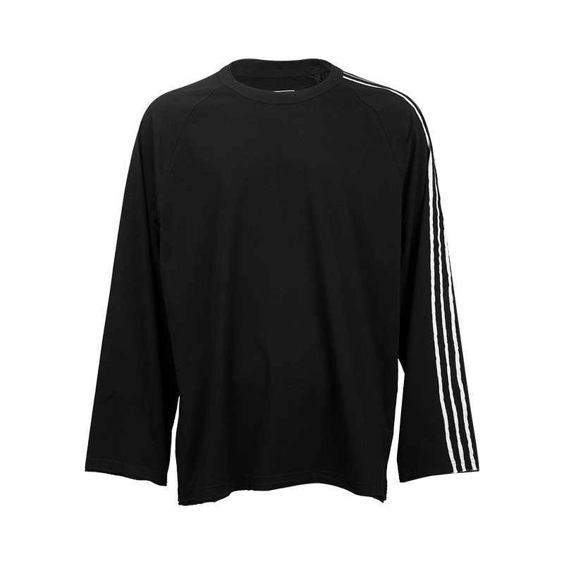 Y-3男女同款经典毛边三条纹全棉长袖T恤男女2026年春秋新款XY,男装,T恤,淘宝优惠券,粉丝福利购,淘宝优惠卷