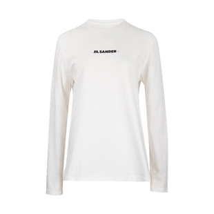 T恤女春秋新款 字母logo纯色长袖 XY推选 SANDER女士棉质经典 JIL