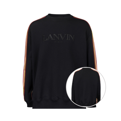 LANVIN经典Curb蕾丝加绒卫衣