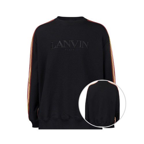 LANVIN经典Curb蕾丝加绒卫衣