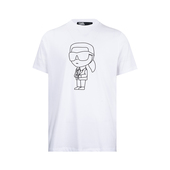 Karl 春夏XY促销 Lagerfeld卡尔·拉格斐男老佛爷logo短袖 T恤男士