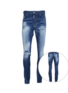 Dsquared2二次方男Cool Guy 仿旧修身牛仔长裤男士2025新款XY推选