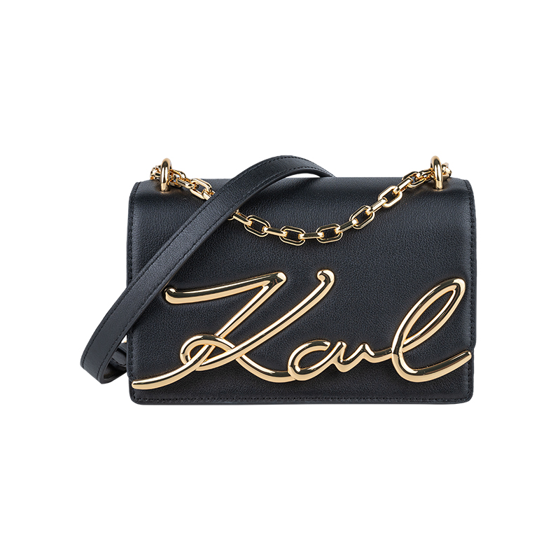 卡尔·拉格斐女经典皮质斜挎包女