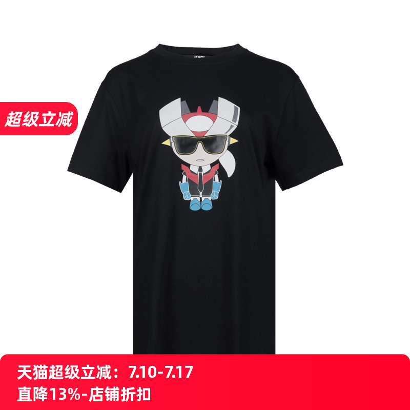 卡尔·拉格斐经典全棉短袖T恤女